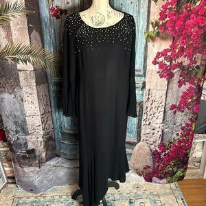Shockingai by Mattiolo rhinestone and pearl embellished dress, size medium